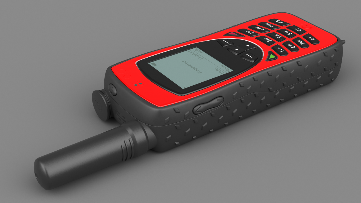 3D Rugged Satellite Phone Red