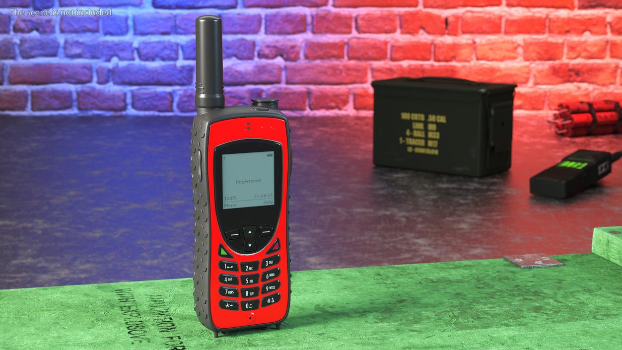 3D Rugged Satellite Phone Red