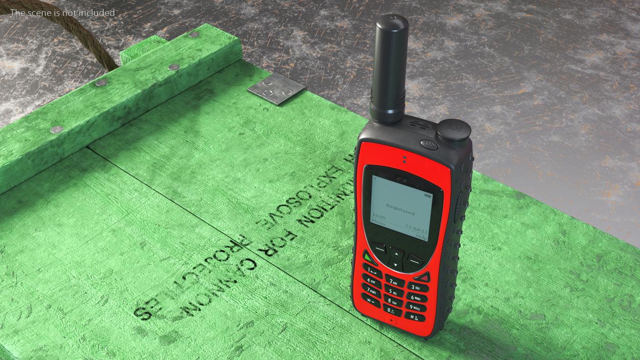 3D Rugged Satellite Phone Red