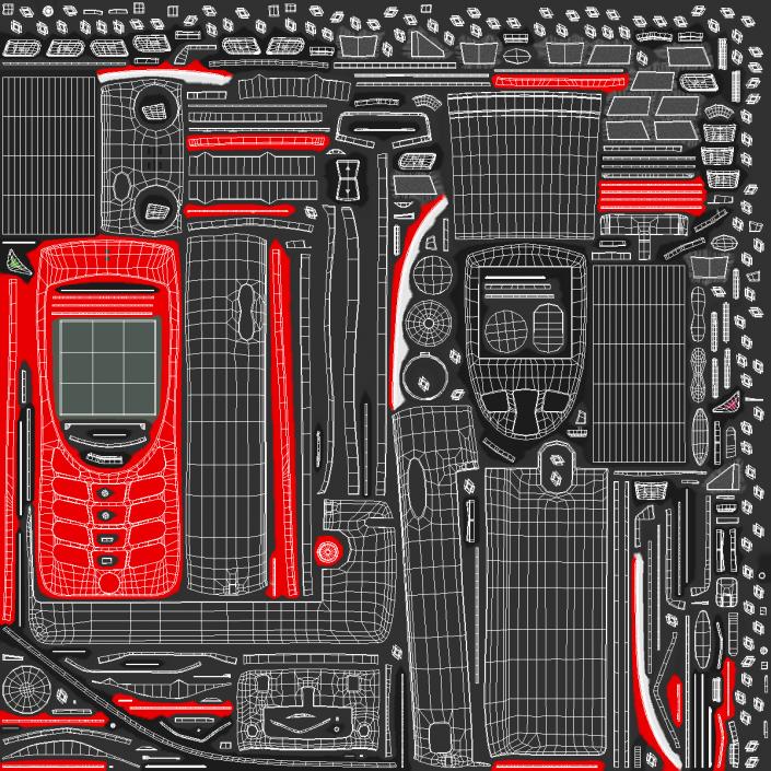 3D Rugged Satellite Phone Red