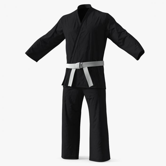 3D model Karate Uniform with White Belt