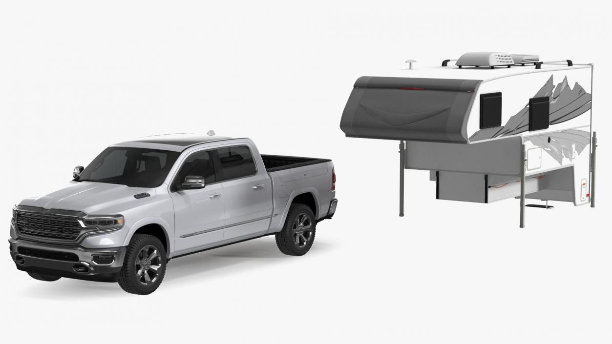 Pickup Truck Camper(1) 3D