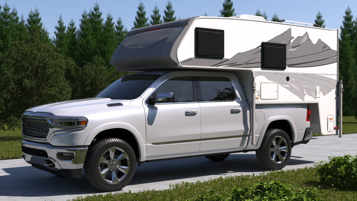 Pickup Truck Camper(1) 3D