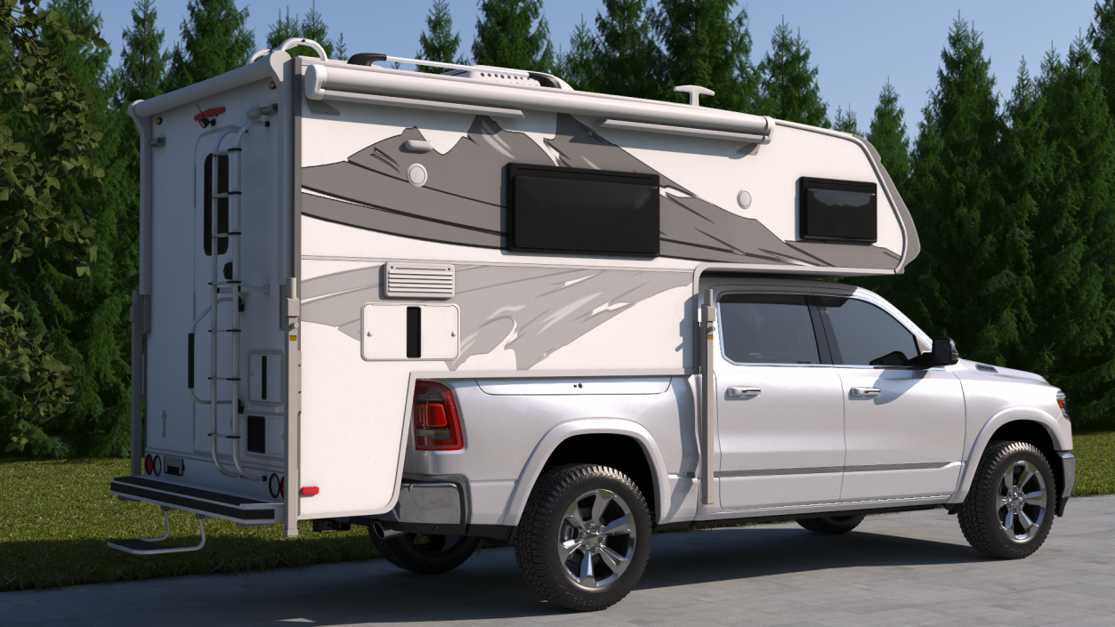 Pickup Truck Camper(1) 3D