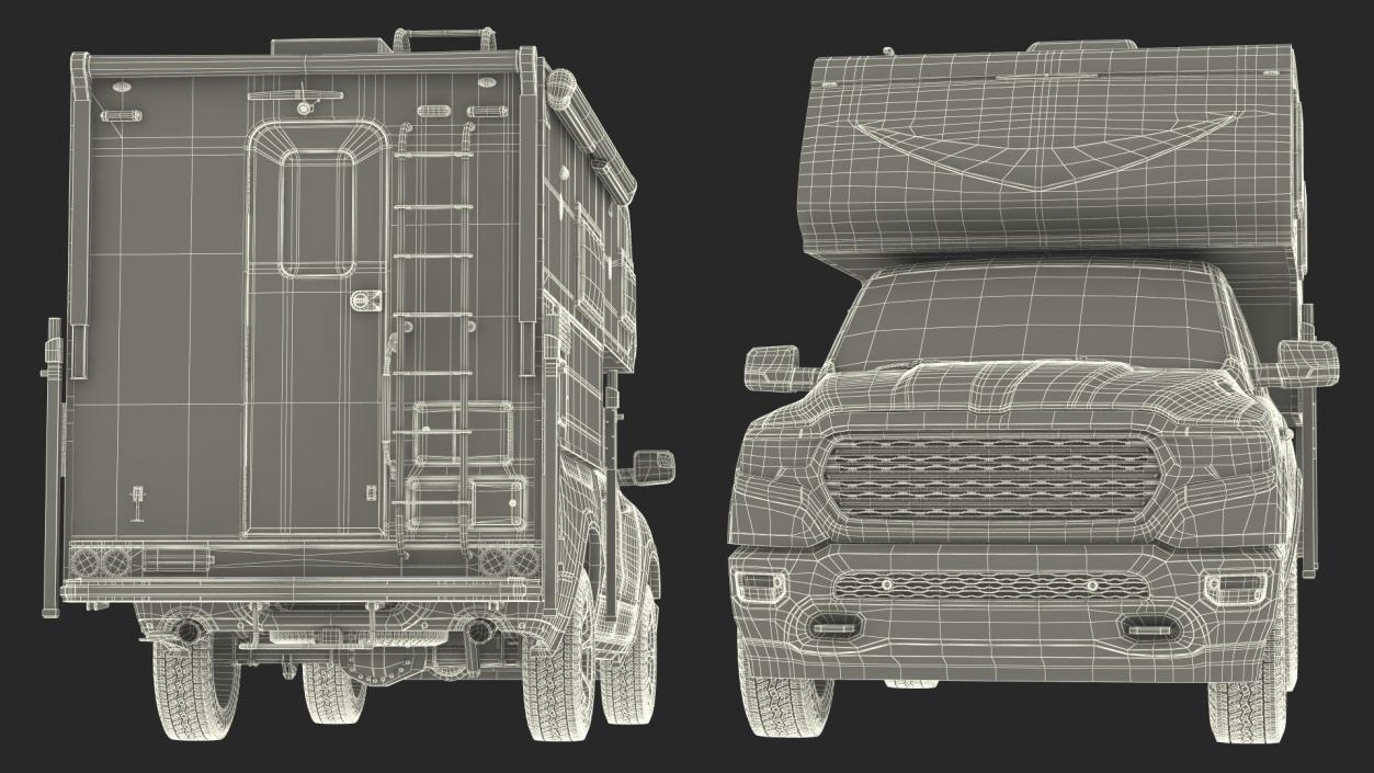 Pickup Truck Camper(1) 3D