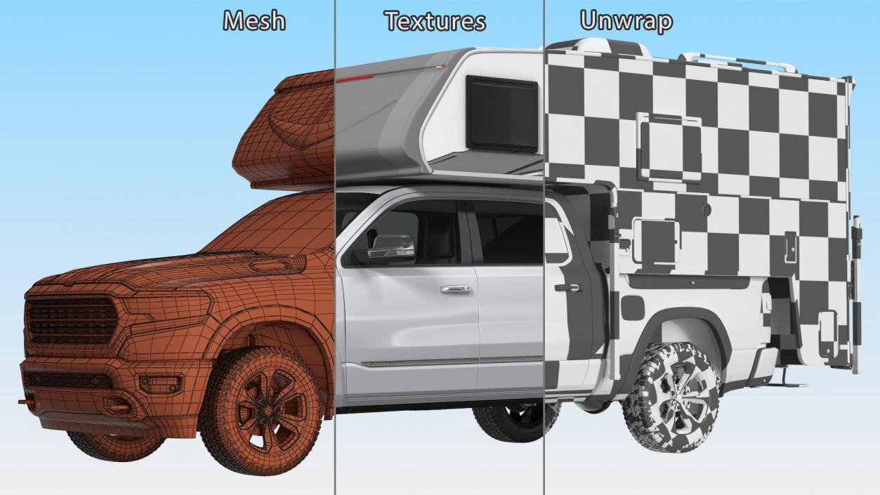 Pickup Truck Camper(1) 3D