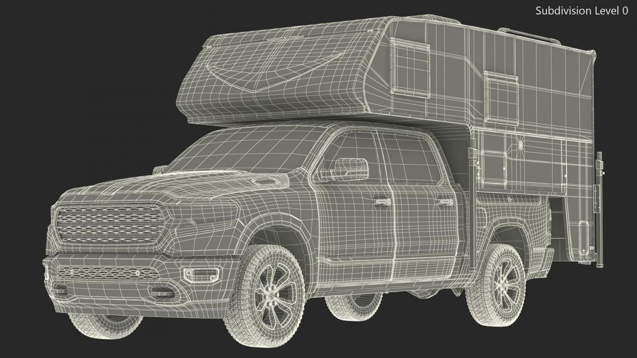 Pickup Truck Camper(1) 3D