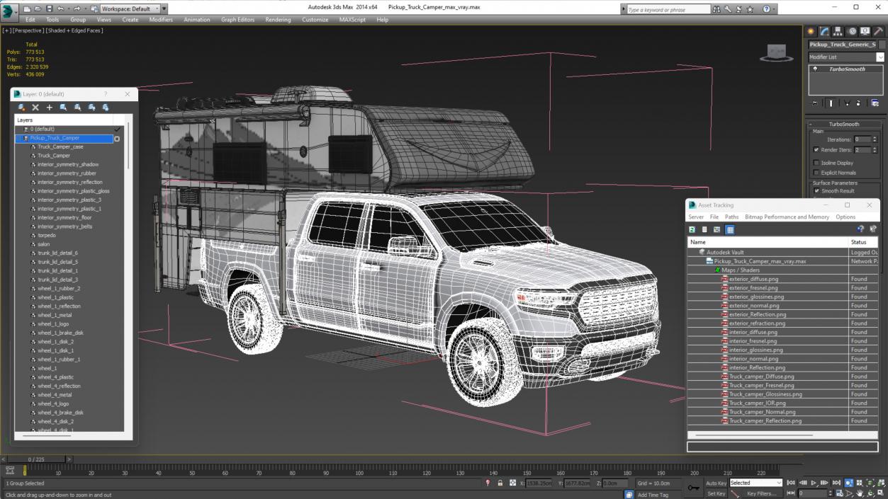 Pickup Truck Camper(1) 3D