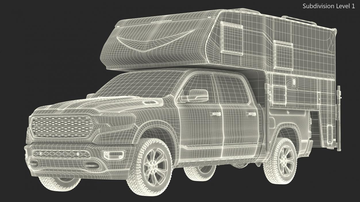 Pickup Truck Camper(1) 3D