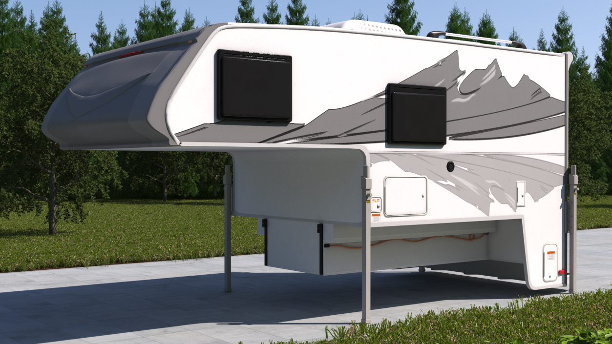 Pickup Truck Camper(1) 3D