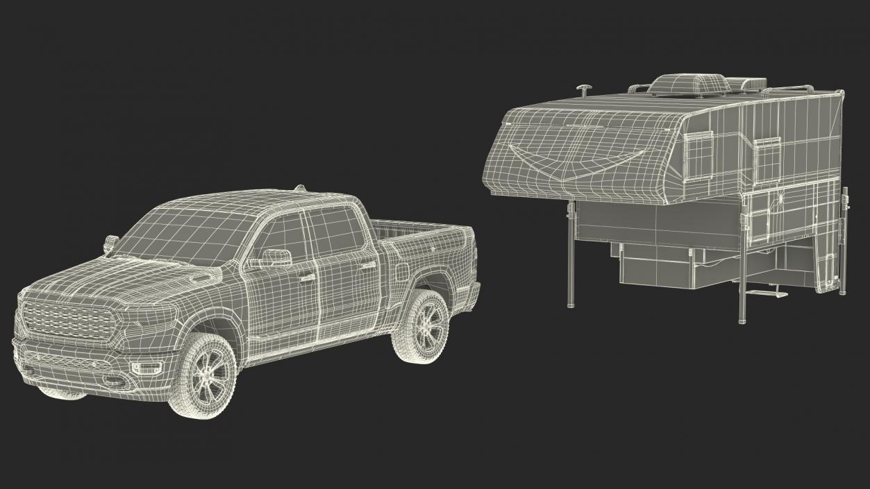 Pickup Truck Camper(1) 3D