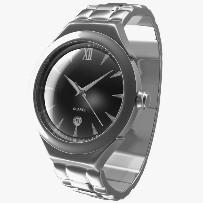 3D Men Quartz Analog Watch model