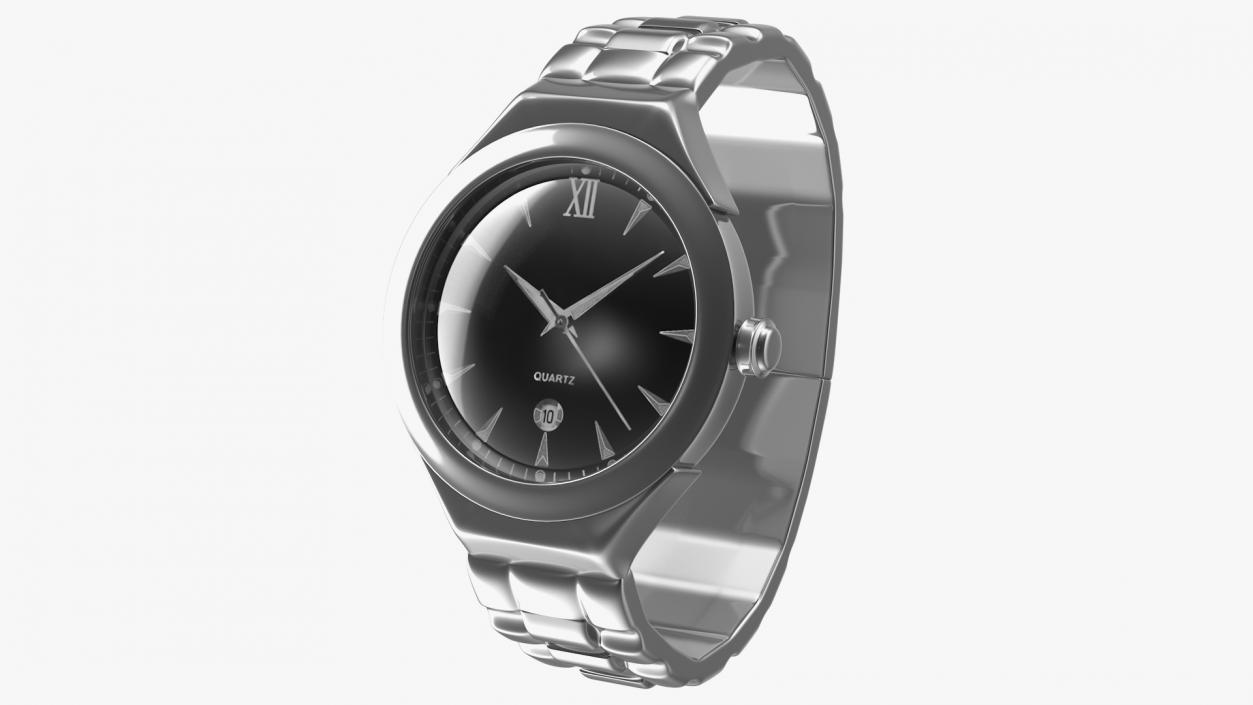 3D Men Quartz Analog Watch model