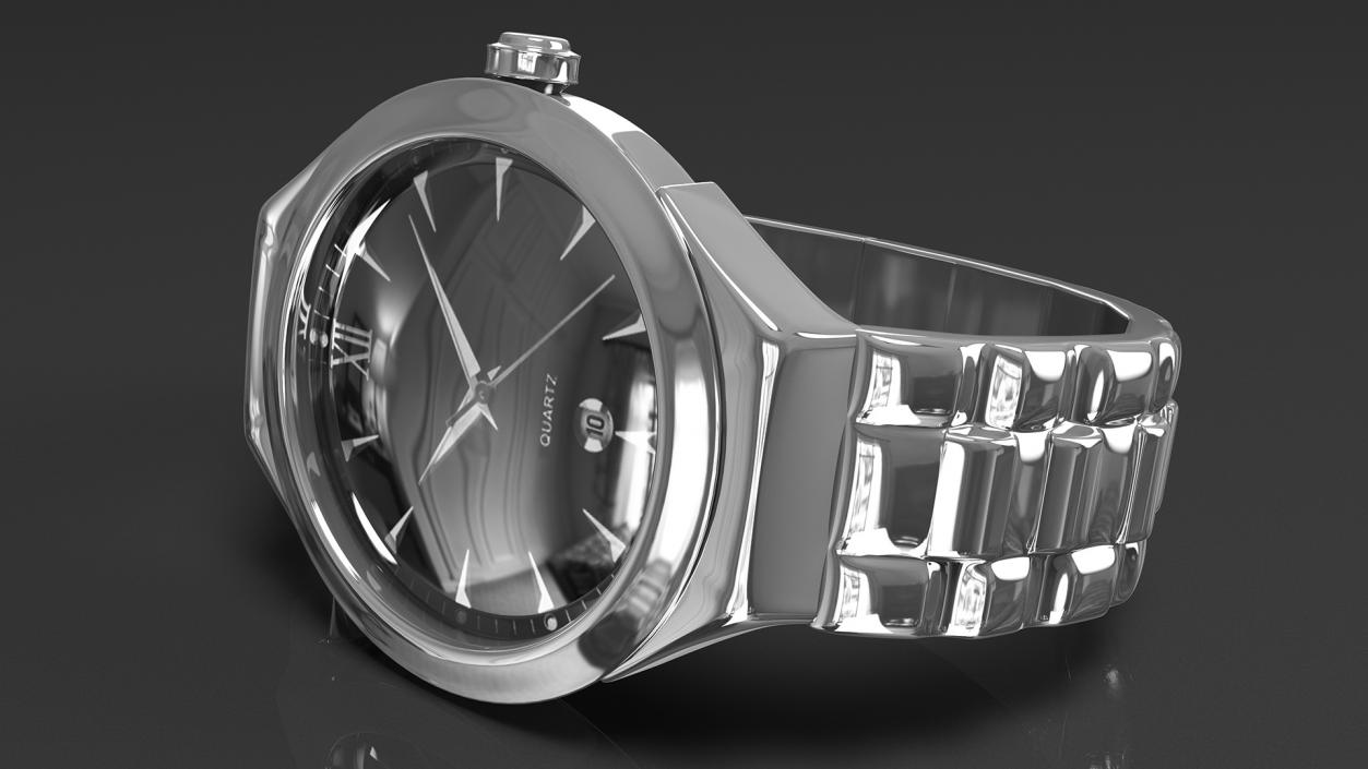 3D Men Quartz Analog Watch model