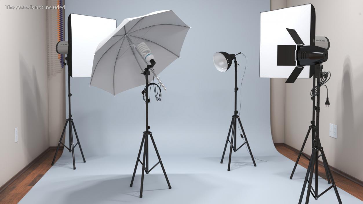 3D Photography Studio Umbrella Light model