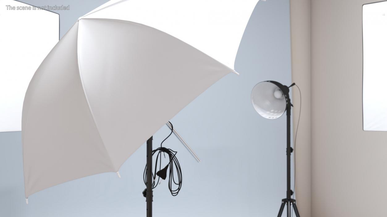 3D Photography Studio Umbrella Light model