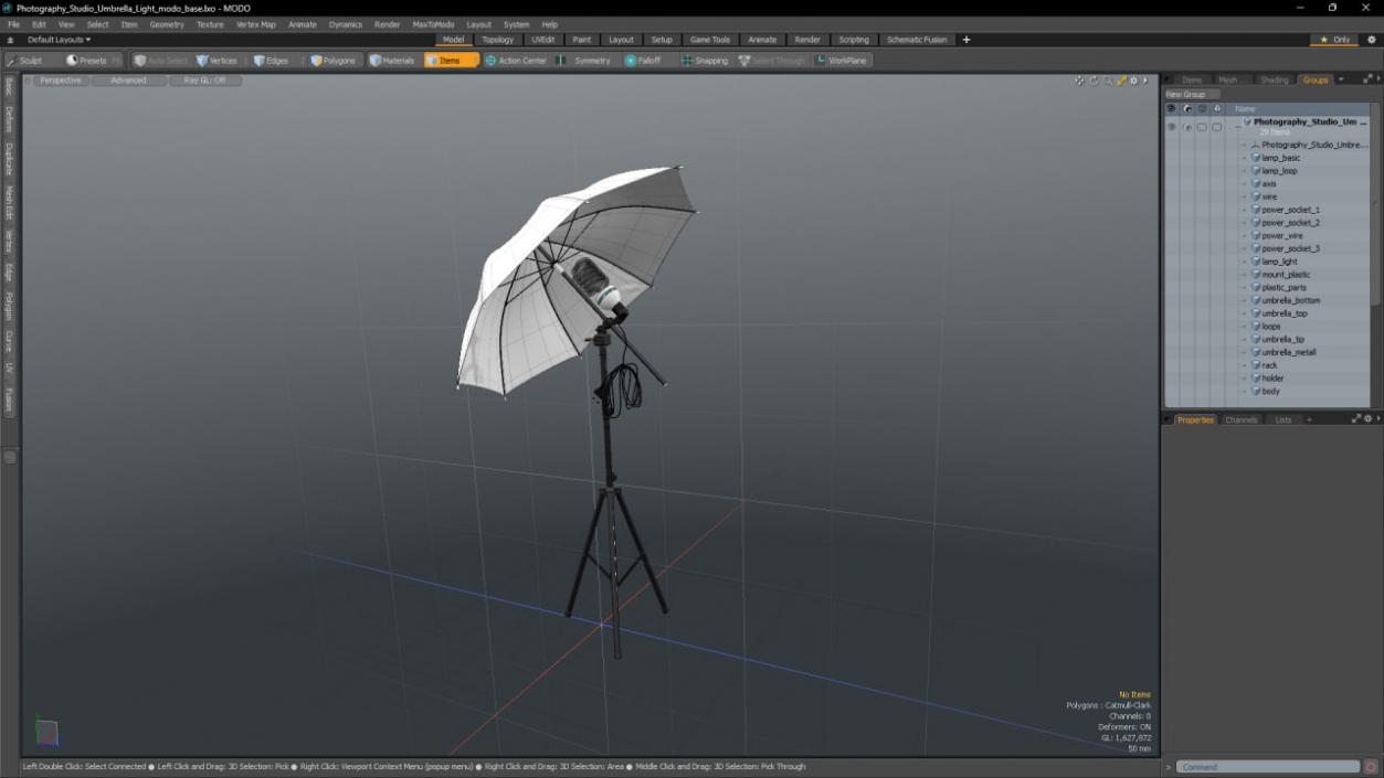 3D Photography Studio Umbrella Light model