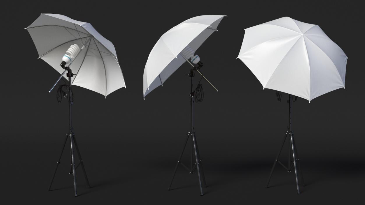 3D Photography Studio Umbrella Light model