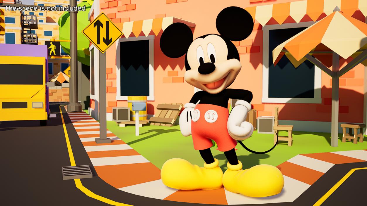 3D Character Mickey Mouse Standing