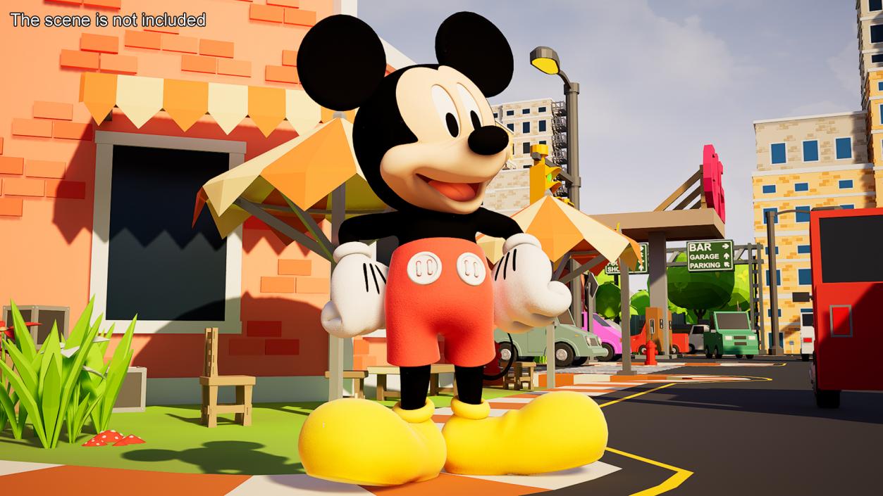 3D Character Mickey Mouse Standing