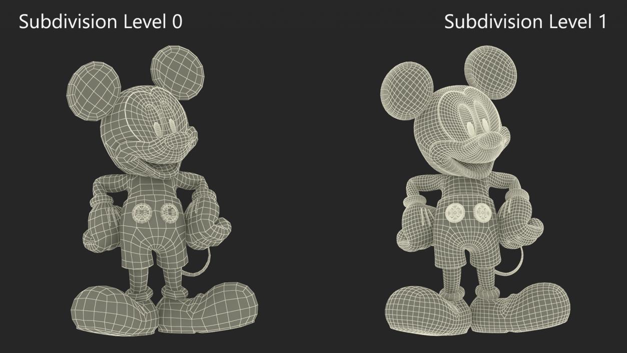 3D Character Mickey Mouse Standing