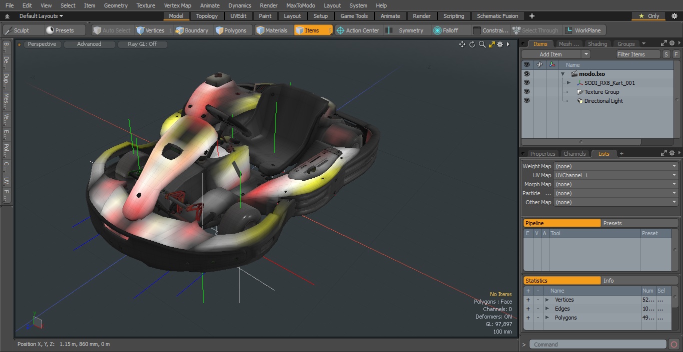 3D SODI RX8 Kart model