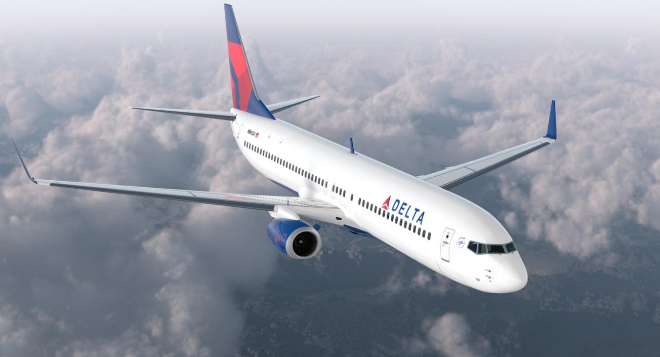 3D model Boeing 737-900 Delta Air Lines