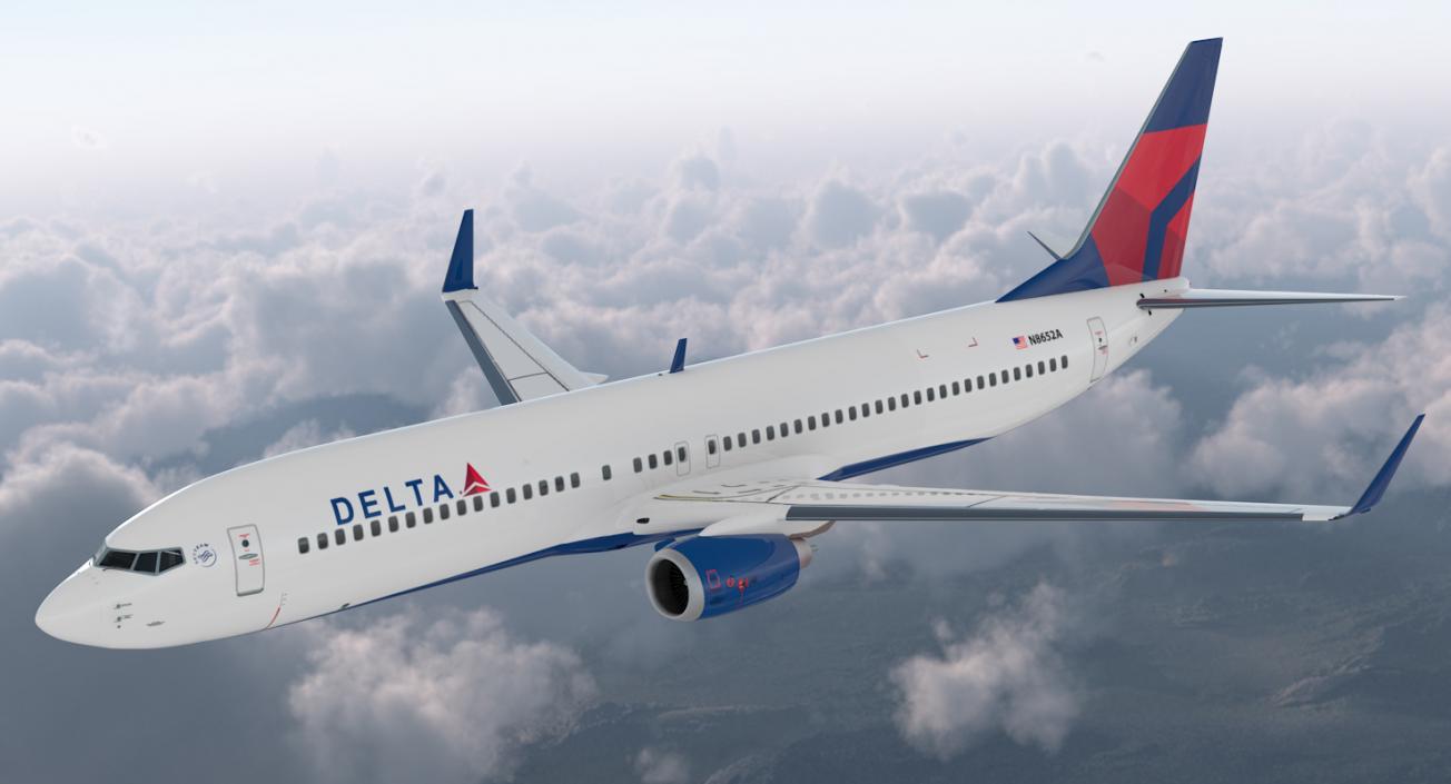 3D model Boeing 737-900 Delta Air Lines