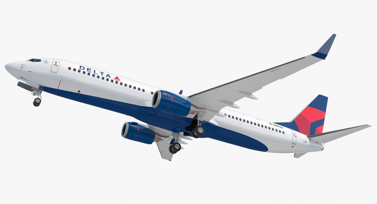 3D model Boeing 737-900 Delta Air Lines