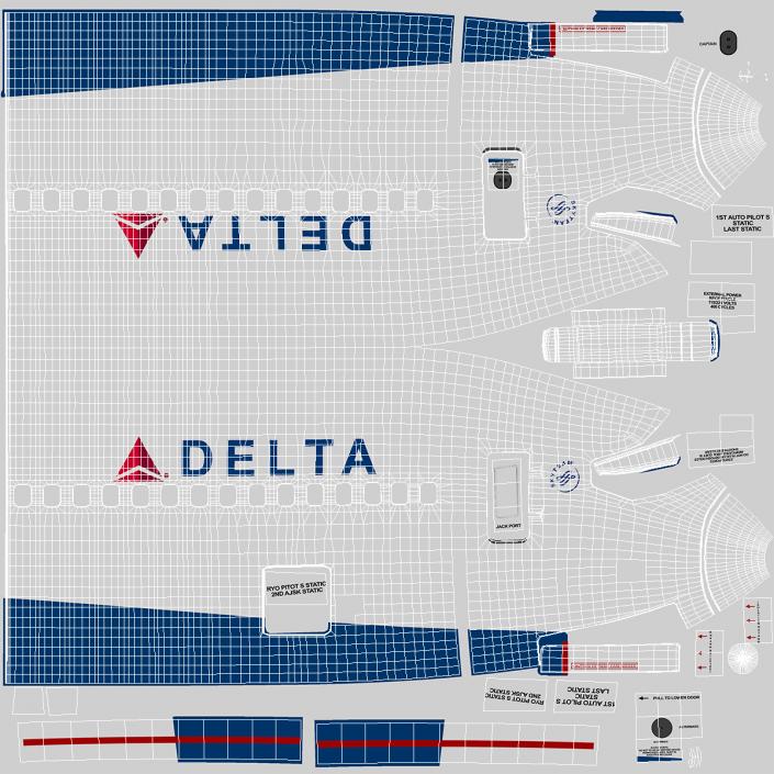 3D model Boeing 737-900 Delta Air Lines