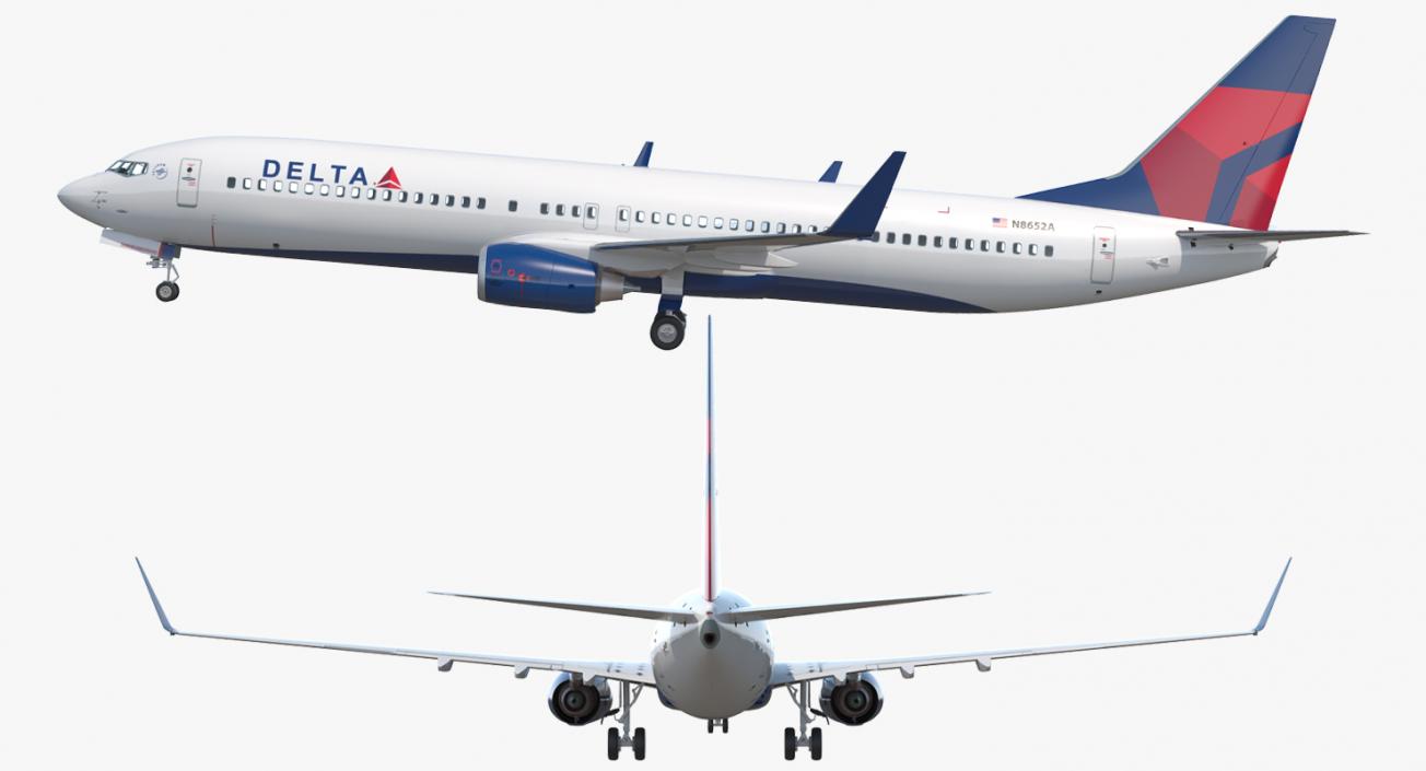 3D model Boeing 737-900 Delta Air Lines