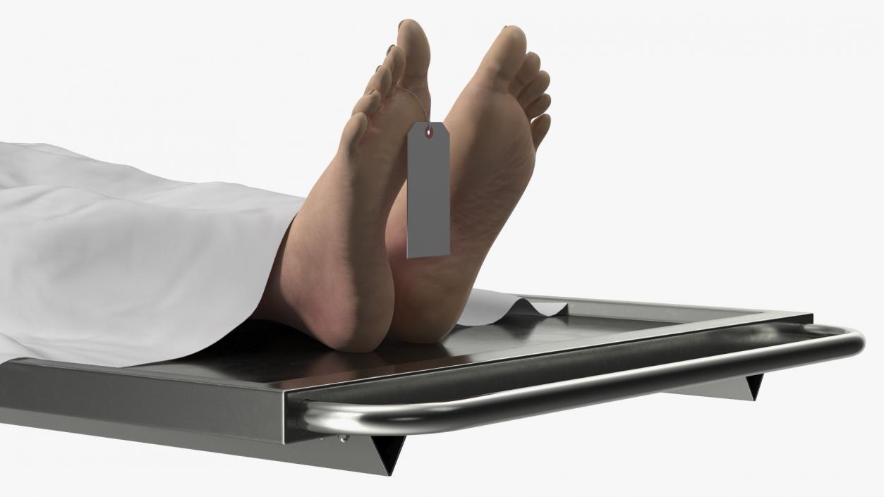 3D Male Dead Body Covered with Cloth model