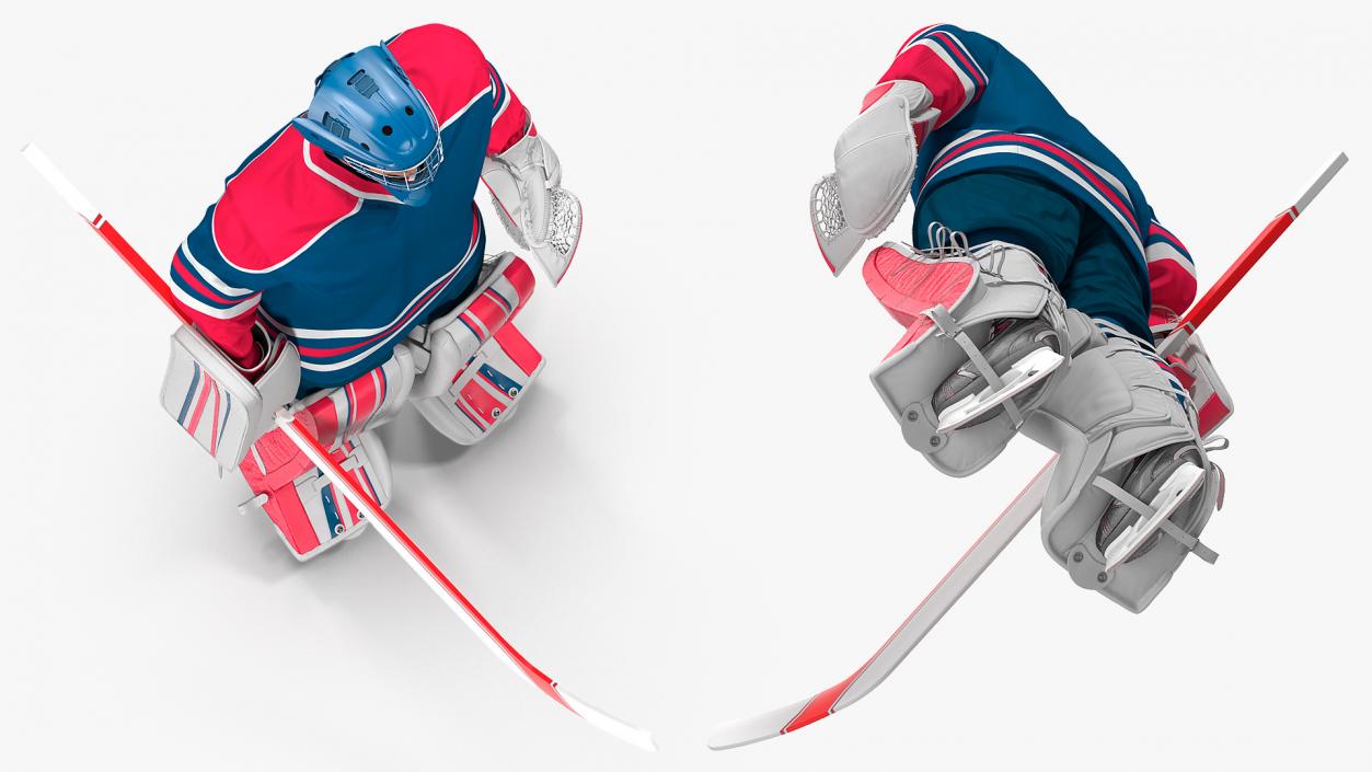 Hockey Goalkeeper Fully Equipped Rigged 3D model