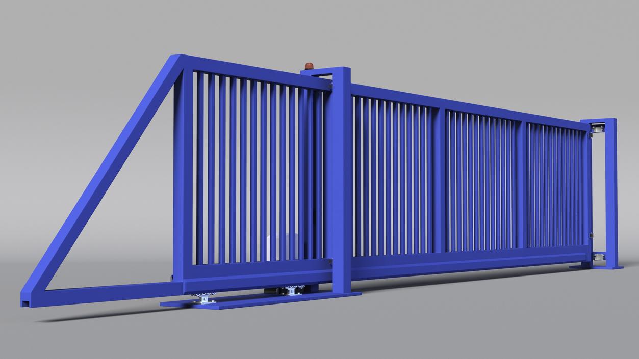 Commercial Sliding Gates Blue 3D model