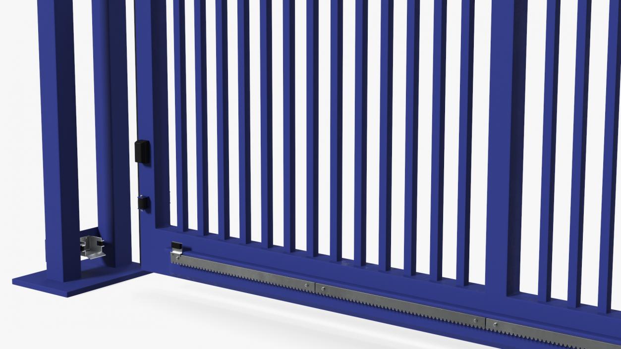 Commercial Sliding Gates Blue 3D model