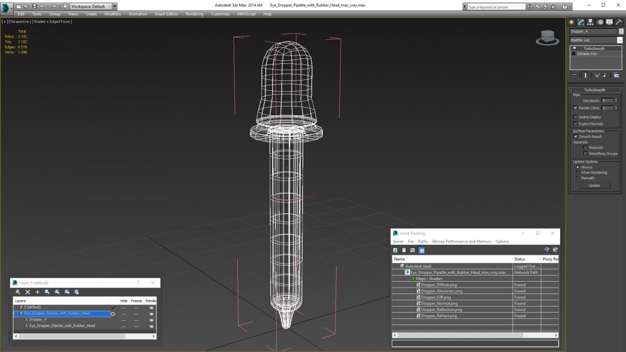 3D Eye Dropper Pipette with Rubber Head