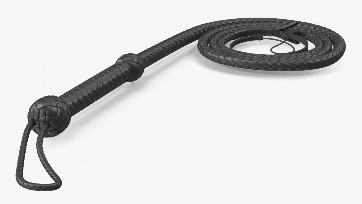 3D Black Cowboy Whip Rigged for Cinema 4D model