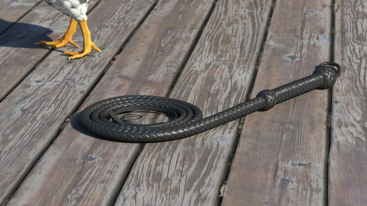 3D Black Cowboy Whip Rigged for Cinema 4D model