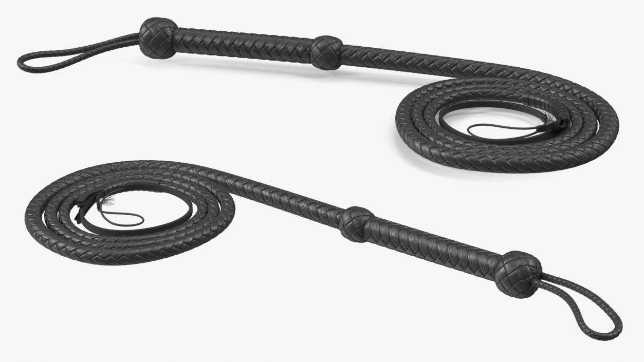 3D Black Cowboy Whip Rigged for Cinema 4D model