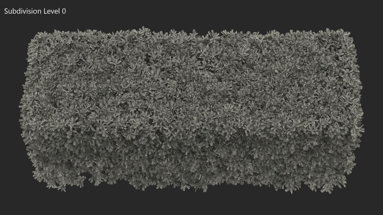 3D Boxwood Hedge model