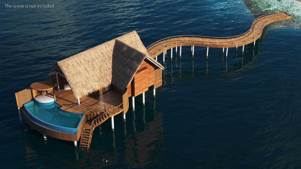 Maldives Overwater Bungalow 3D