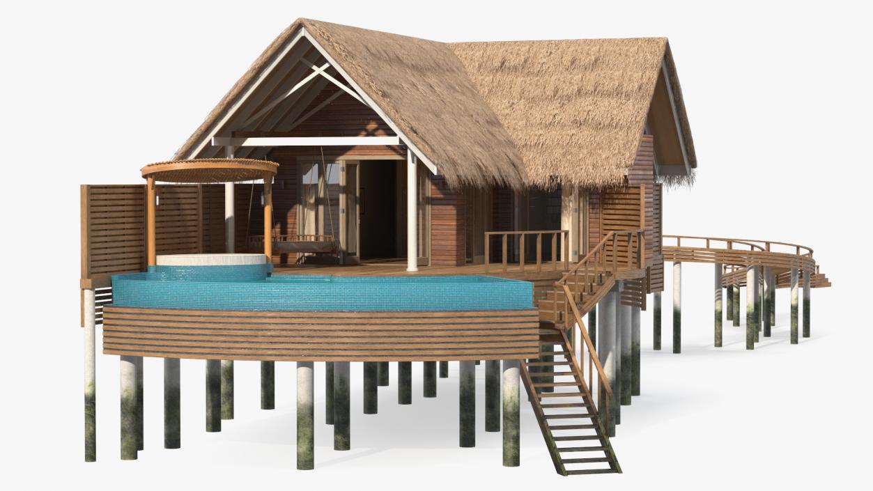 Maldives Overwater Bungalow 3D