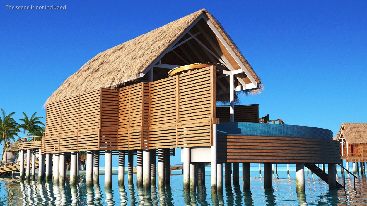 Maldives Overwater Bungalow 3D