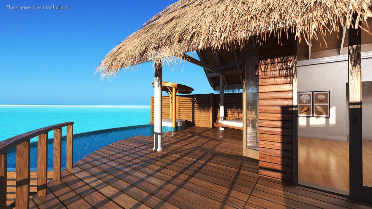 Maldives Overwater Bungalow 3D