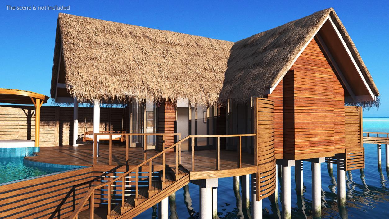 Maldives Overwater Bungalow 3D