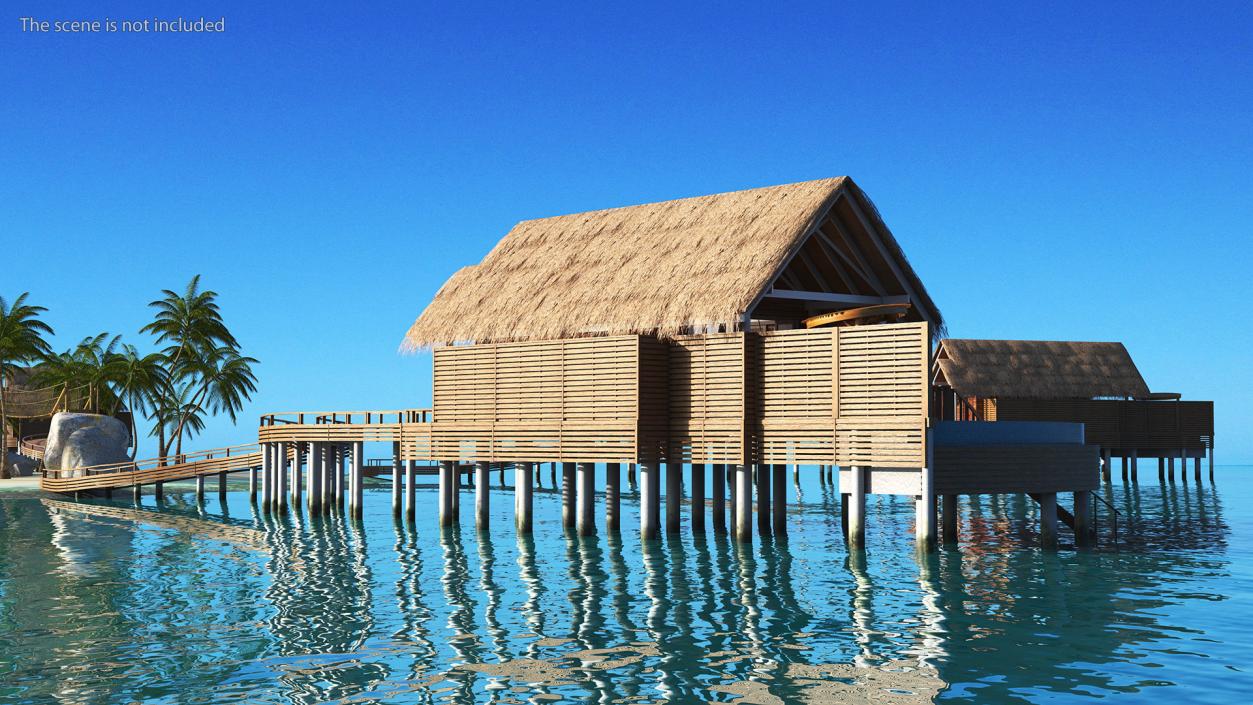 Maldives Overwater Bungalow 3D