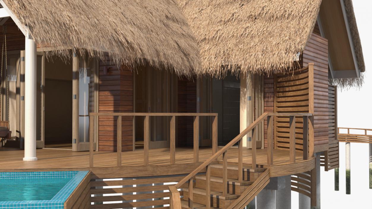 Maldives Overwater Bungalow 3D