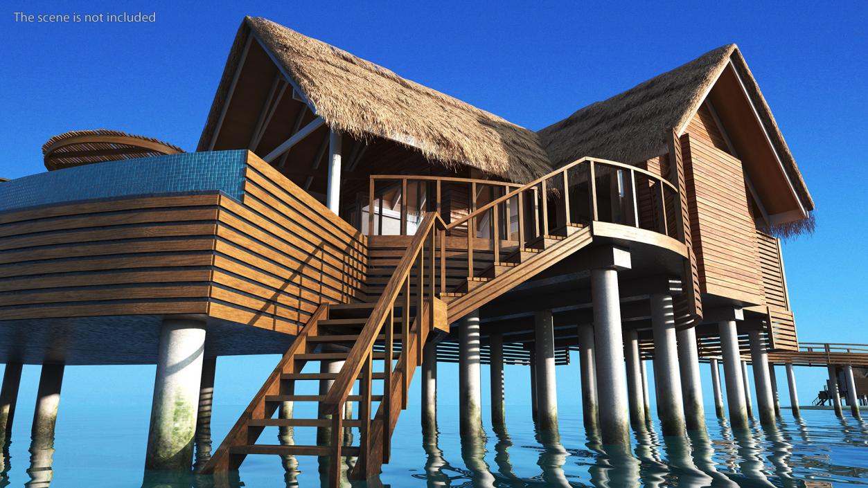 Maldives Overwater Bungalow 3D