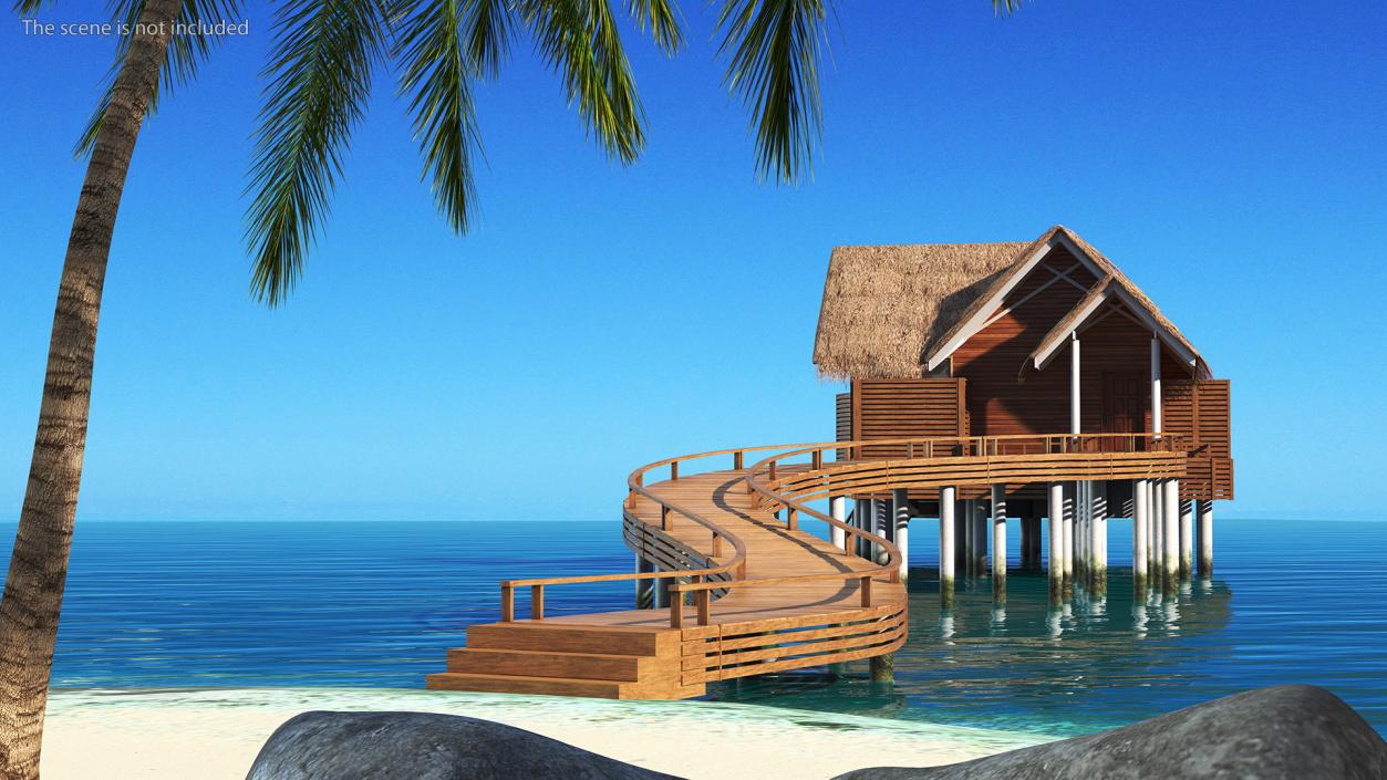 Maldives Overwater Bungalow 3D