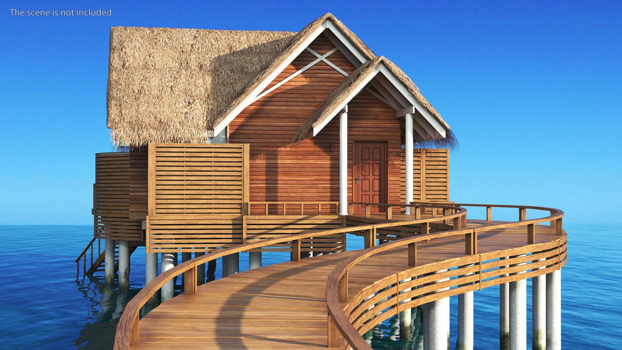 Maldives Overwater Bungalow 3D